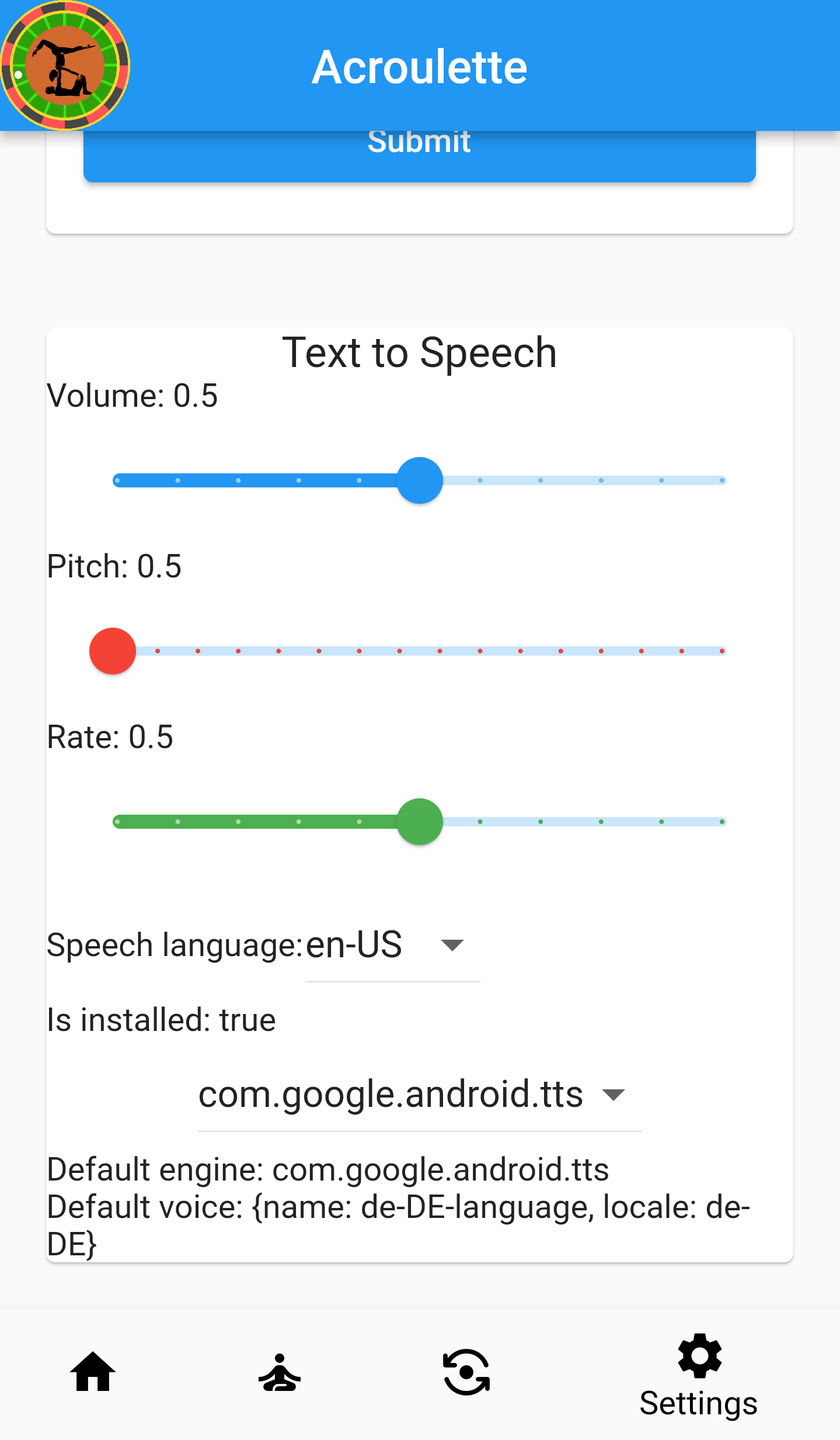 text to speech settings